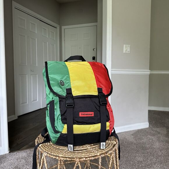 Timbuk2 Laptop Backpack Rasta Colors With Bottle Opener EXCELLENT! Padded - Picture 1 of 13